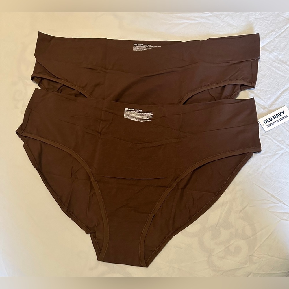 OLD NAVY NWT Maternity XXL 2-Pack Low Rise Bikini Underwear Cotton Blend